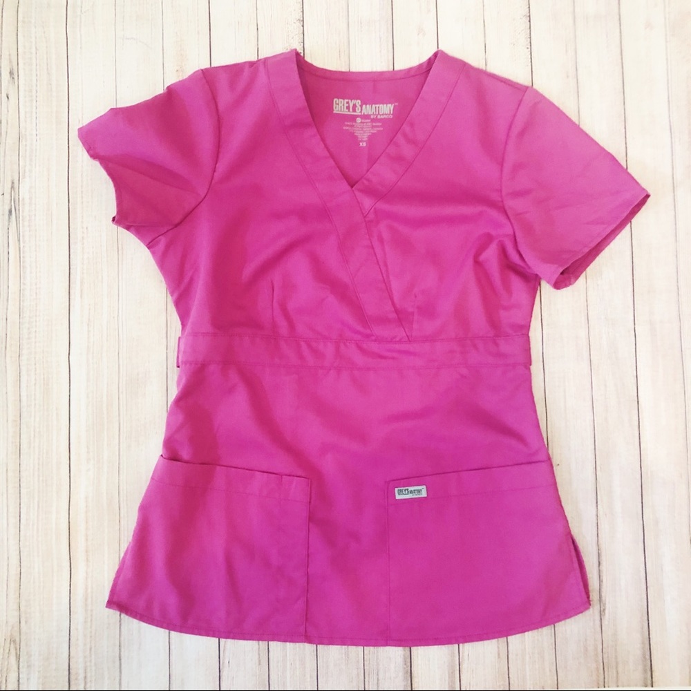 GREY’S ANATOMY by Braco Pink Scrub Top Size XS